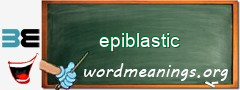 WordMeaning blackboard for epiblastic